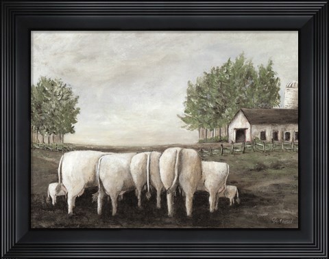 Framed Meeting of the Herd Print