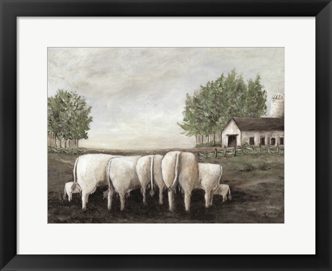 Framed Meeting of the Herd Print