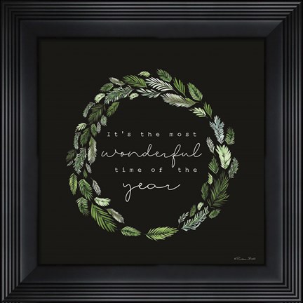Framed Most Wonderful Time Wreath Print