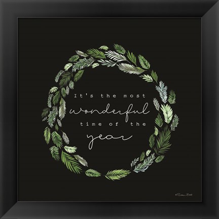 Framed Most Wonderful Time Wreath Print
