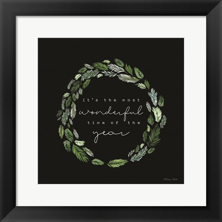 Framed Most Wonderful Time Wreath Print