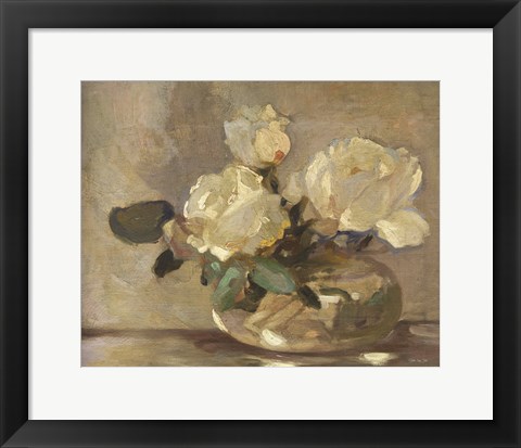 Framed Flowers in Clear Jar Study Print