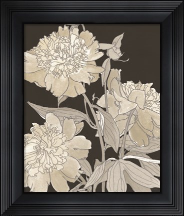 Framed Neutral Blooms 1 Print