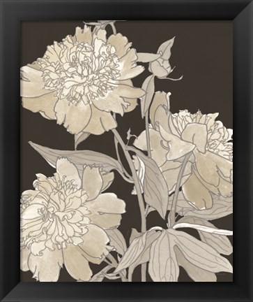 Framed Neutral Blooms 1 Print