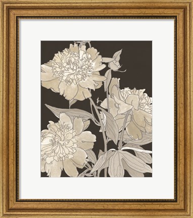 Framed Neutral Blooms 1 Print