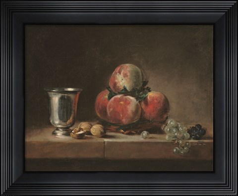 Framed Vintage Peach Still Life Print