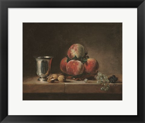 Framed Vintage Peach Still Life Print