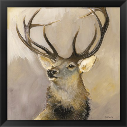 Framed Elk Study 1 Print