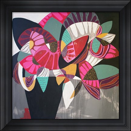 Framed Paper Flowers Print