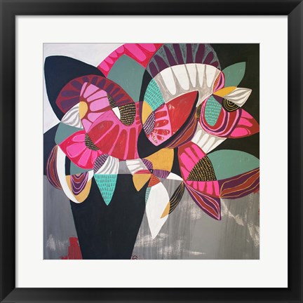 Framed Paper Flowers Print