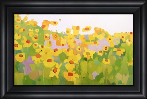 Framed Field of Sunflowers Print
