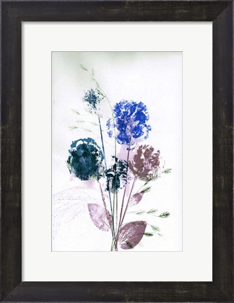 Framed Bouquet Blue Print