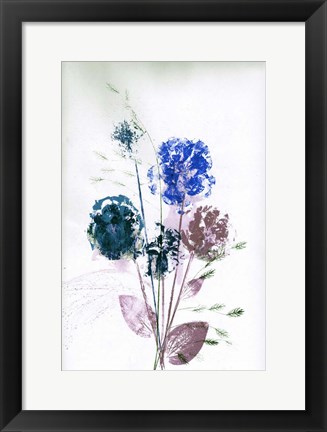 Framed Bouquet Blue Print