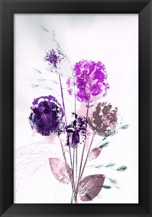 Framed Bouquet Violet Print