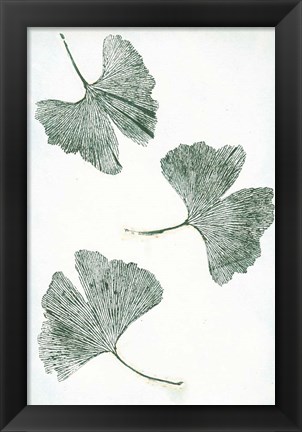 Framed Ginkgo 1 Green Print