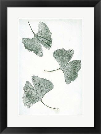 Framed Ginkgo 1 Green Print