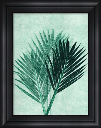 Framed Palm 4 Green Print