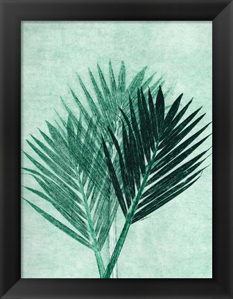 Framed Palm 4 Green Print