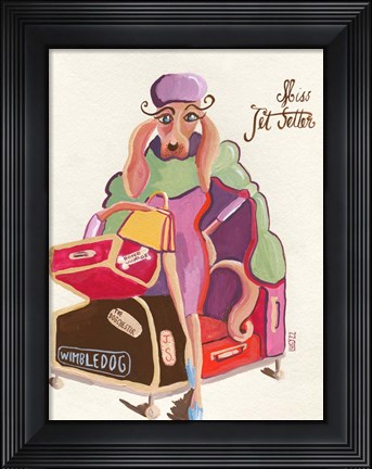 Framed Miss Jet Setter Print