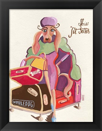 Framed Miss Jet Setter Print