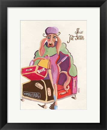 Framed Miss Jet Setter Print