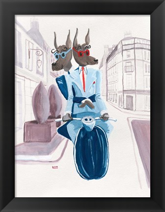 Framed Doberman Do Paris Print