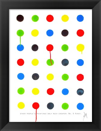 Framed Other People&#39;s Paintings Only Much Cheaper: No. 6 Hirst. Print