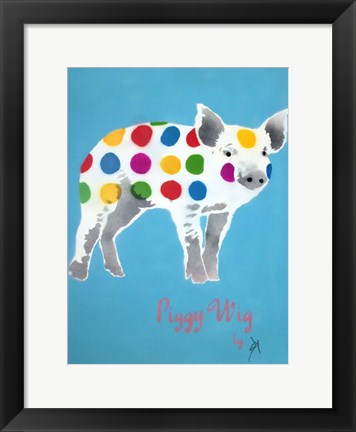 Framed Piggy Wig Print