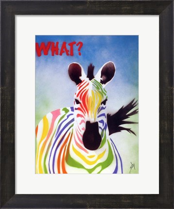 Framed What Zebra Print