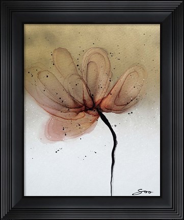 Framed Gold Flower Print
