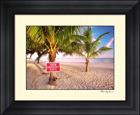 Framed Snow Emergency Route Print