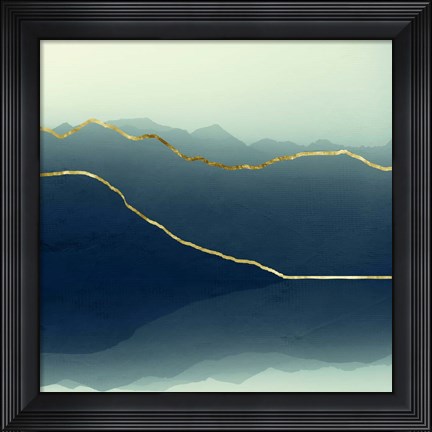 Framed Gold Lined Alps Print