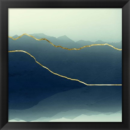 Framed Gold Lined Alps Print