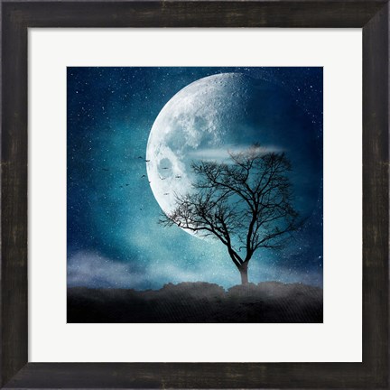 Framed Moon Blues Print
