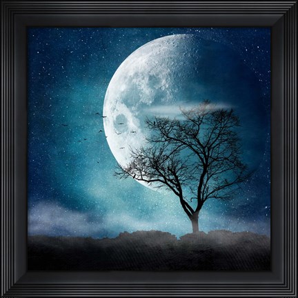 Framed Moon Blues Print
