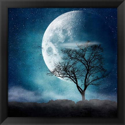 Framed Moon Blues Print