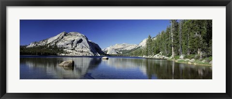 Framed Reflection of a rock in water, Yosemite National Park Print