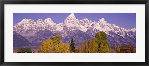 Framed Snowcapped Teton Range, Wyoming Print