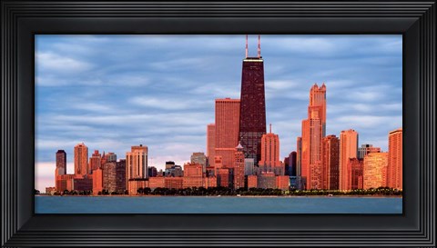 Framed Illinois, Chicago, sunrise Print