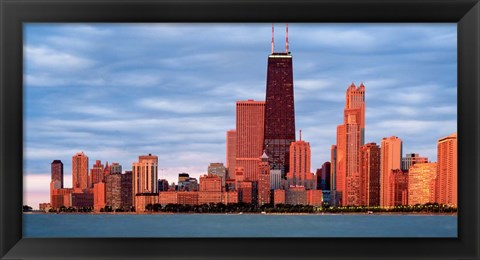 Framed Illinois, Chicago, sunrise Print