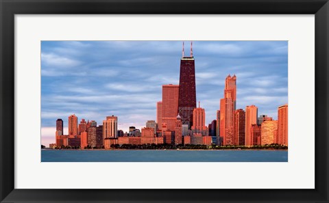 Framed Illinois, Chicago, sunrise Print