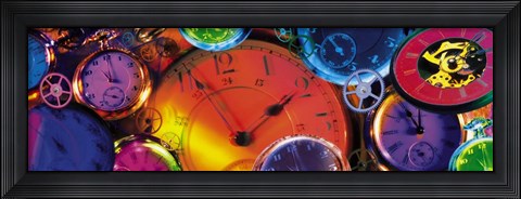 Framed Clocks, Still Life, Time, Clock Hands, Montage Print