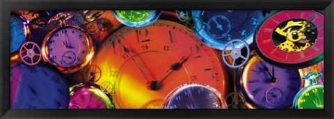 Framed Clocks, Still Life, Time, Clock Hands, Montage Print