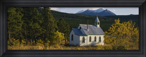Framed Church in a forest, Yukon, Canada Print