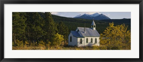 Framed Church in a forest, Yukon, Canada Print