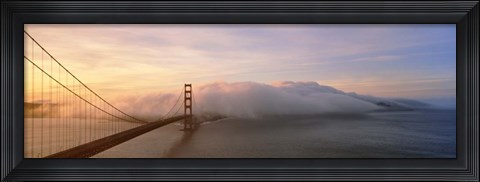 Framed Golden Gate Bridge and Fog San Francisco Print