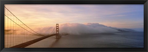 Framed Golden Gate Bridge and Fog San Francisco Print