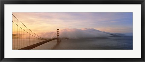 Framed Golden Gate Bridge and Fog San Francisco Print
