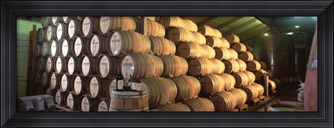 Framed Napa Wine Country Stag&#39;s LeapWine Cellars Barrel Room Print
