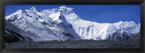 Framed Mountains, Panoramic Landscape, Mount Everest, Tibet Print